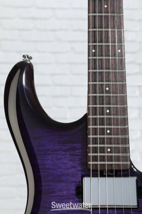 Ernie Ball Music Man Luke 4 HH Electric Guitar – Transparent Purple Burst with