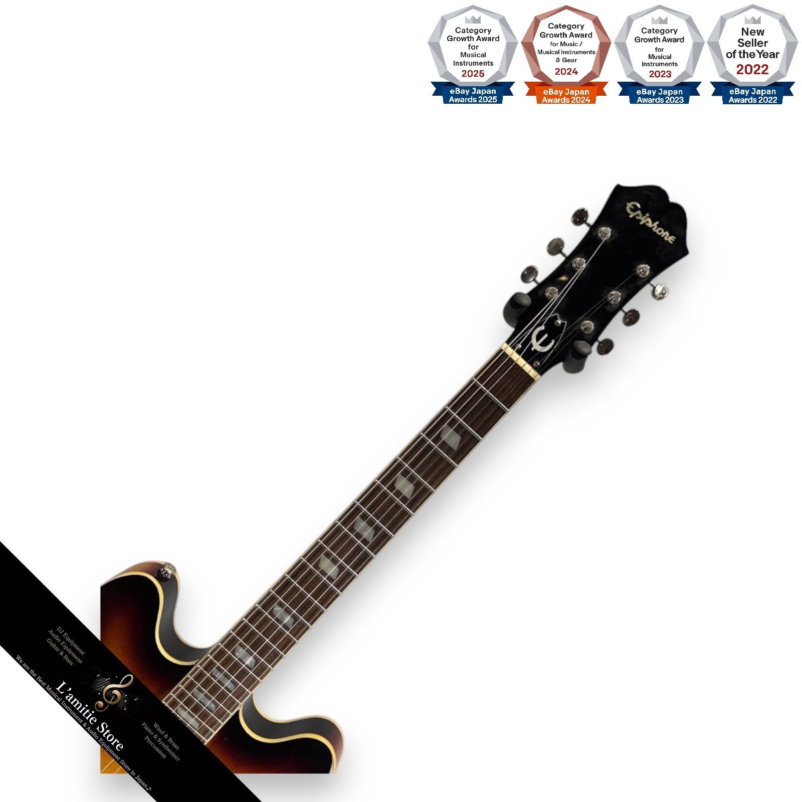 Epiphone Casino Vintage Sunburst Electric Guitar Bigsby Bridge
