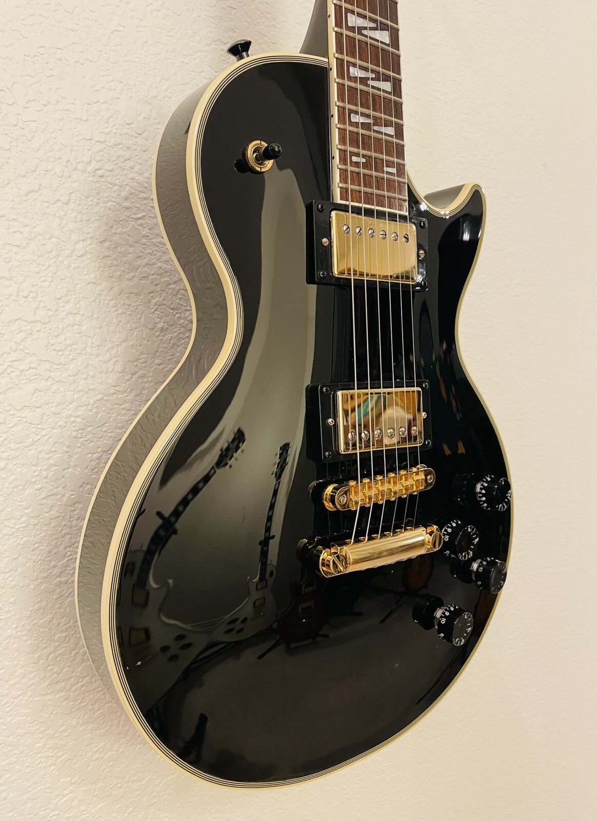 2006 History Les Paul Custom Dignity Gloss Black Circle Fret System MIJ Fujigen