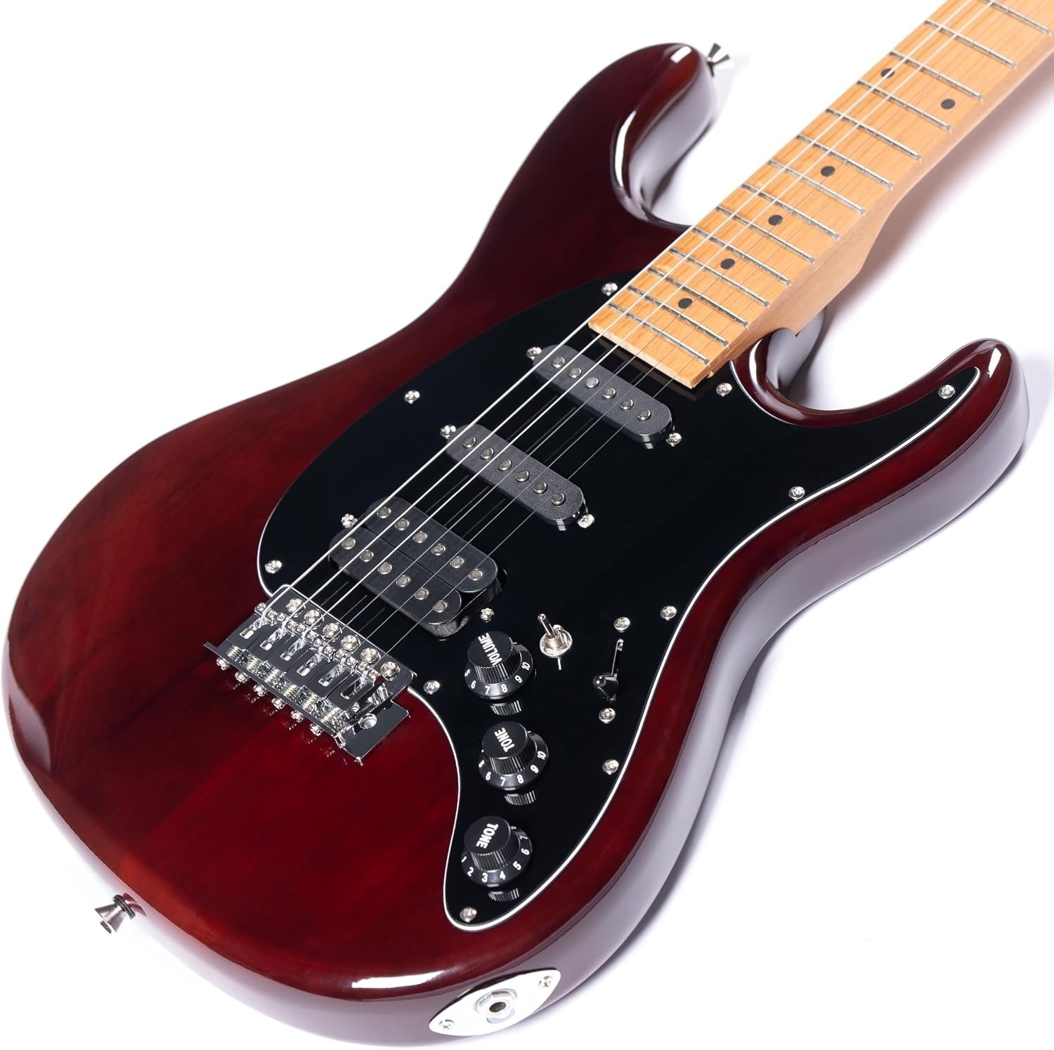 Mocha 7-String Electric Guitar Adjustable Bridge