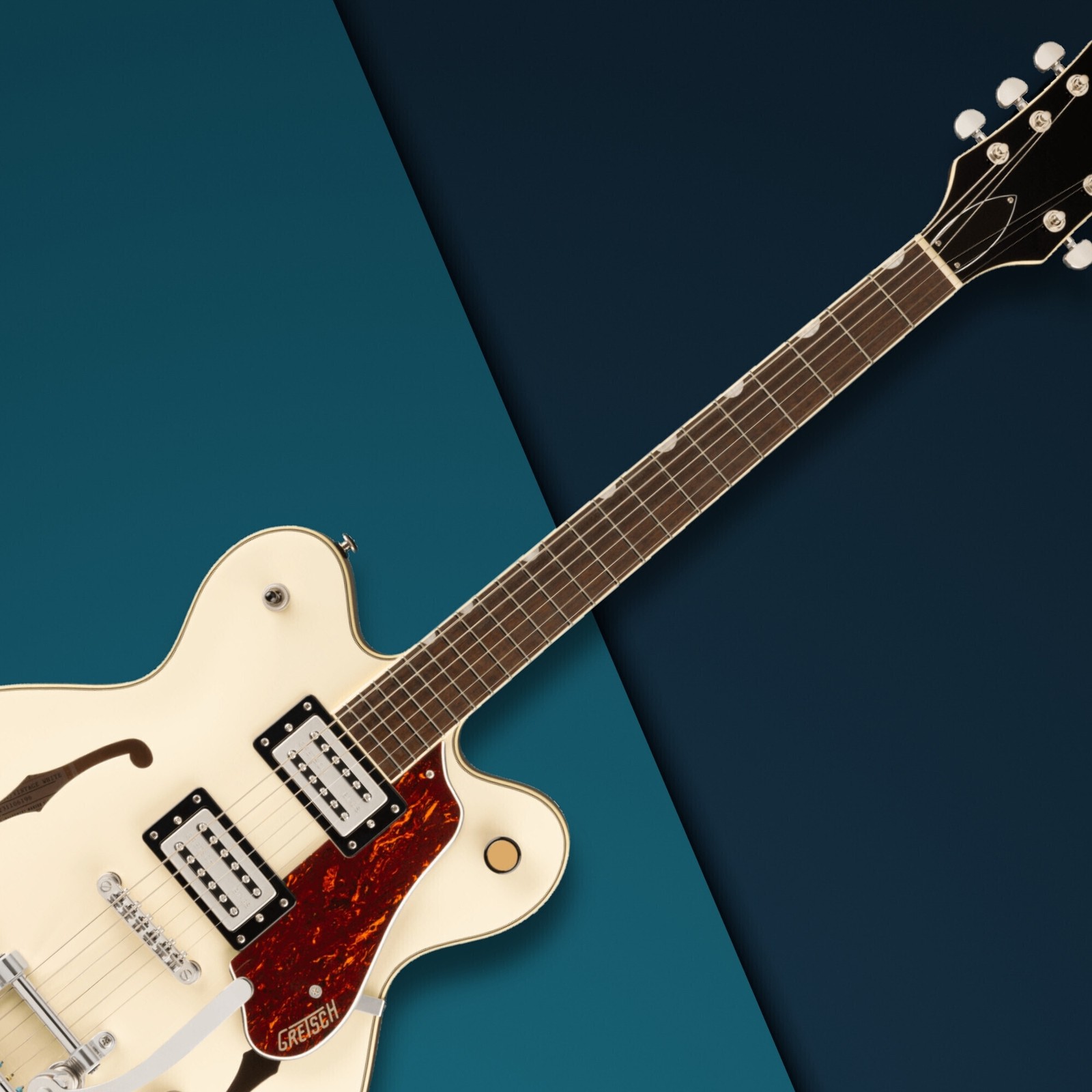 Gretsch G2622T Streamliner Double Cut 6 String Vintage White Electric Guitar