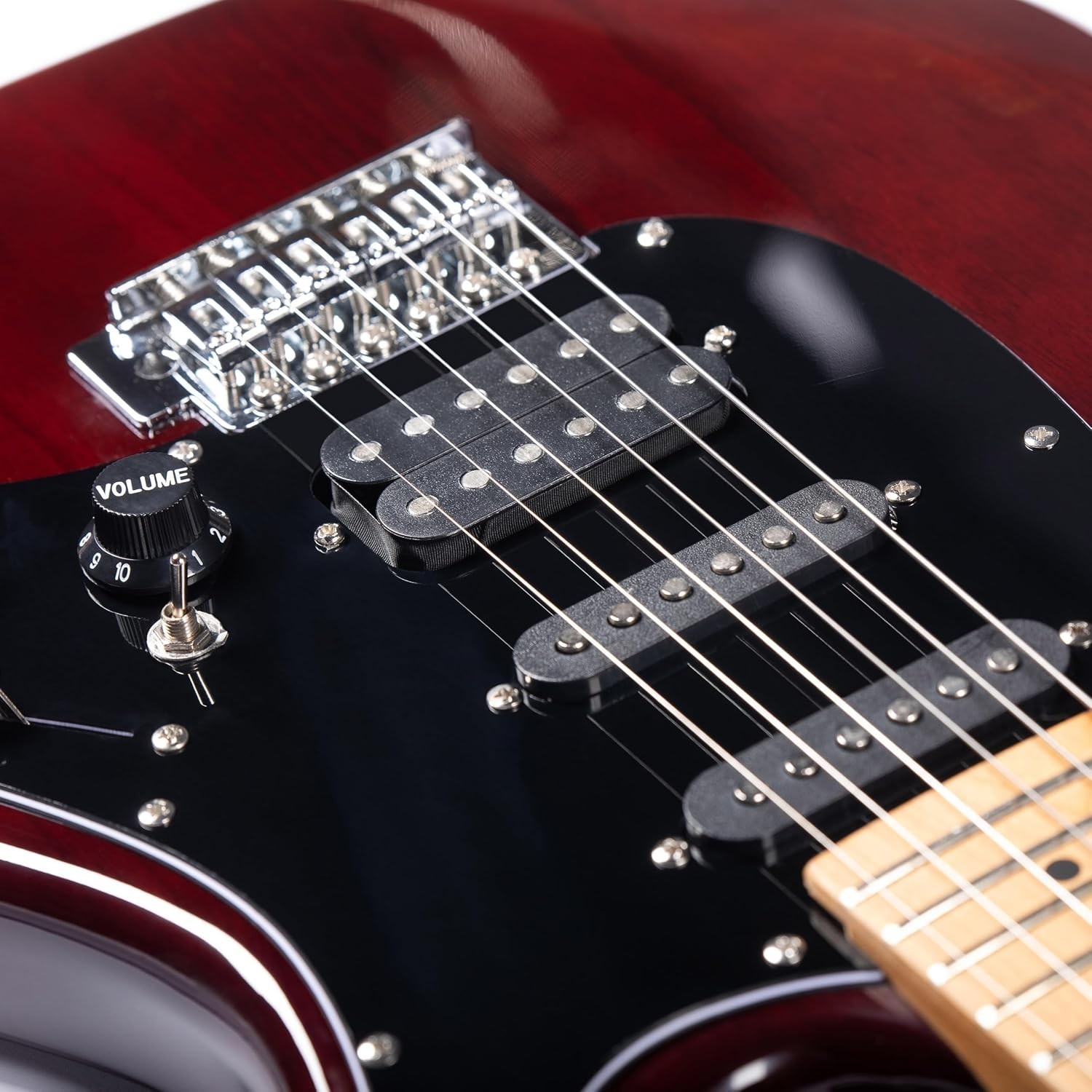 Mocha 7-String Electric Guitar Adjustable Bridge