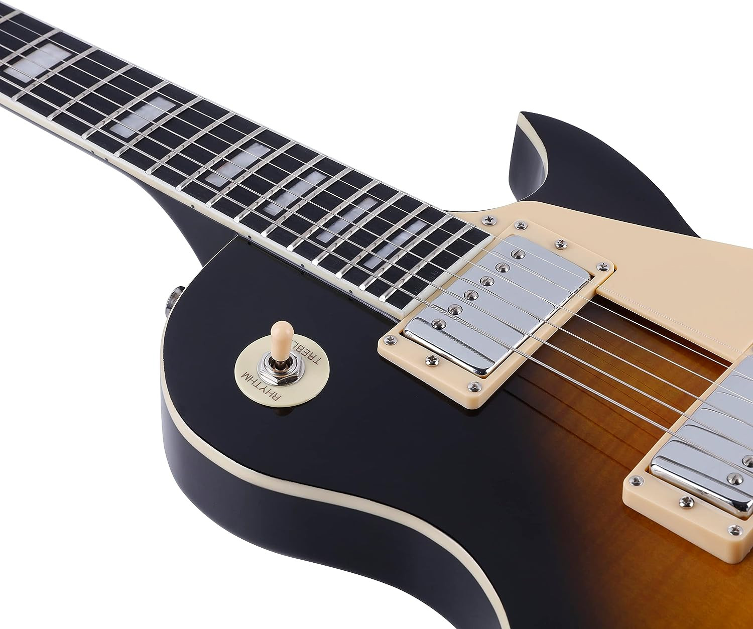24.75″ Single Cut Curved Top Sunburst 6-String Right-Handed Electric Guitar
