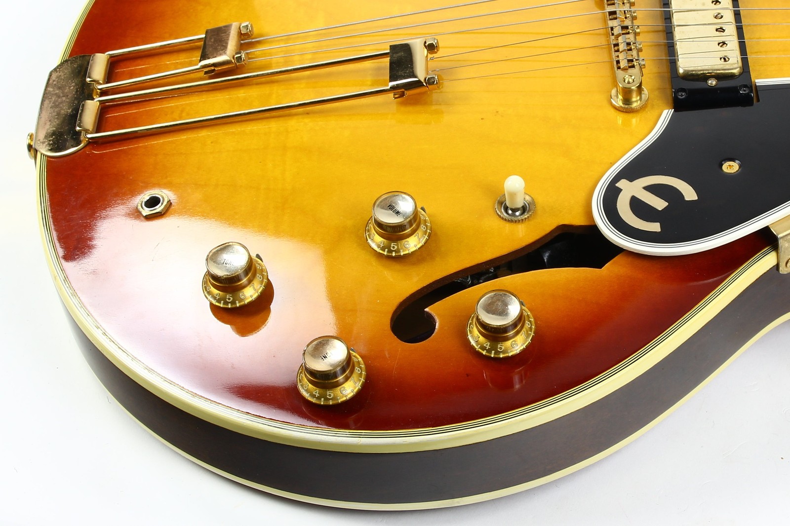 1964 Epiphone Sheraton Sunburst w Original Case | Wide Nut Vintage Kalamazoo