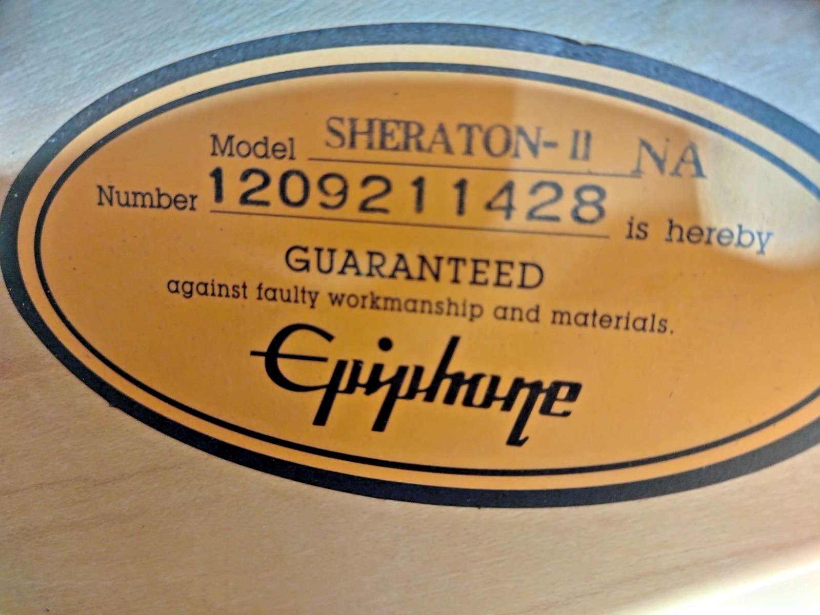Epiphone Sheraton II NA Semi-Hollow Electric Guitar