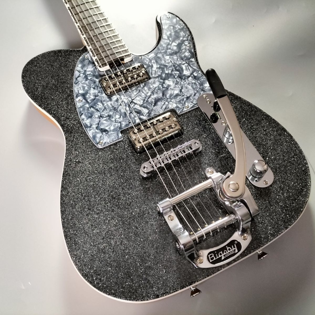 SCHECTER L-PT-AL-BB/BKSP/R Black Sparkle Telecaster Type Electric Guitar