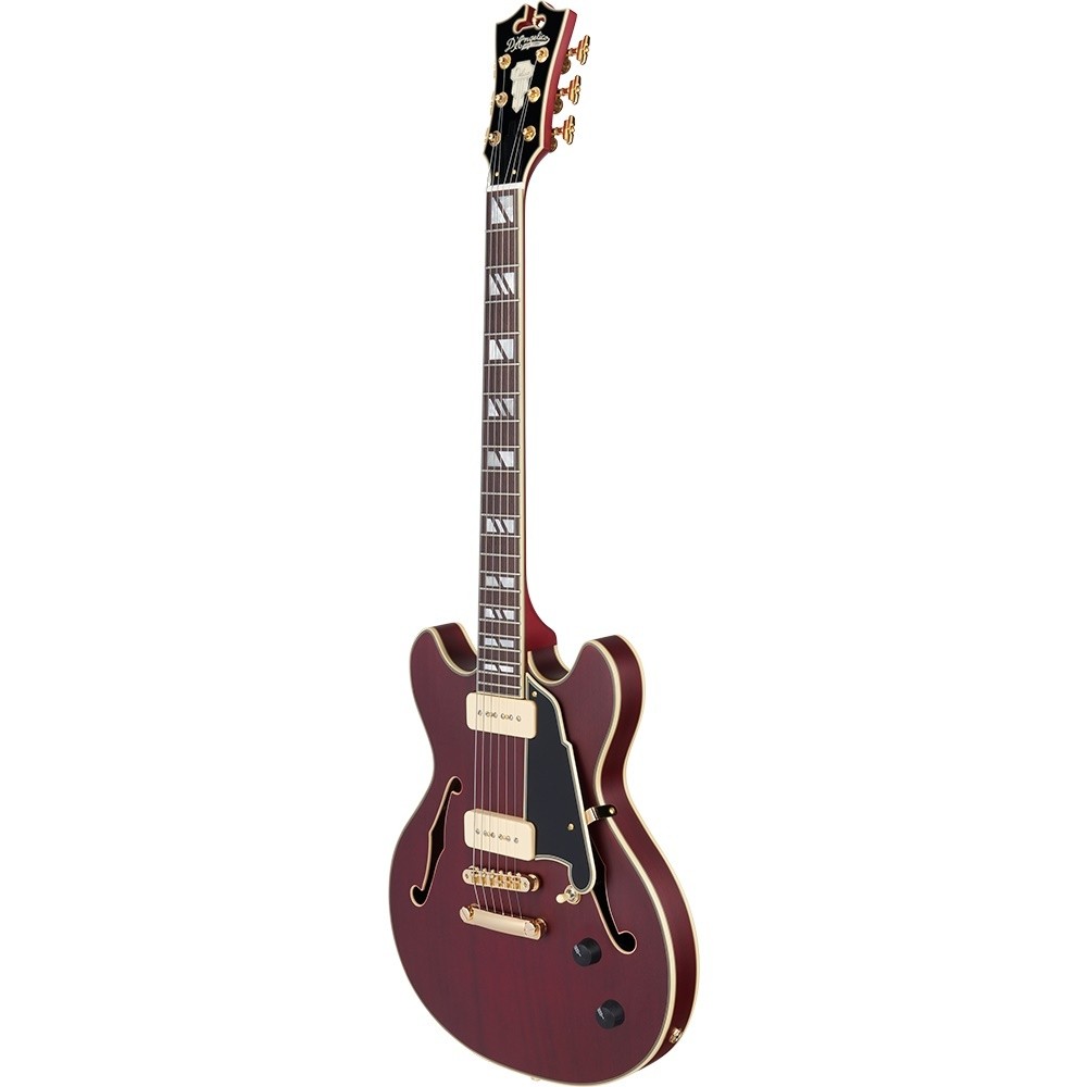 D’Angelico Deluxe Mini DC P-90 -Satin Trans Wine- Loan Online Store Exclusive