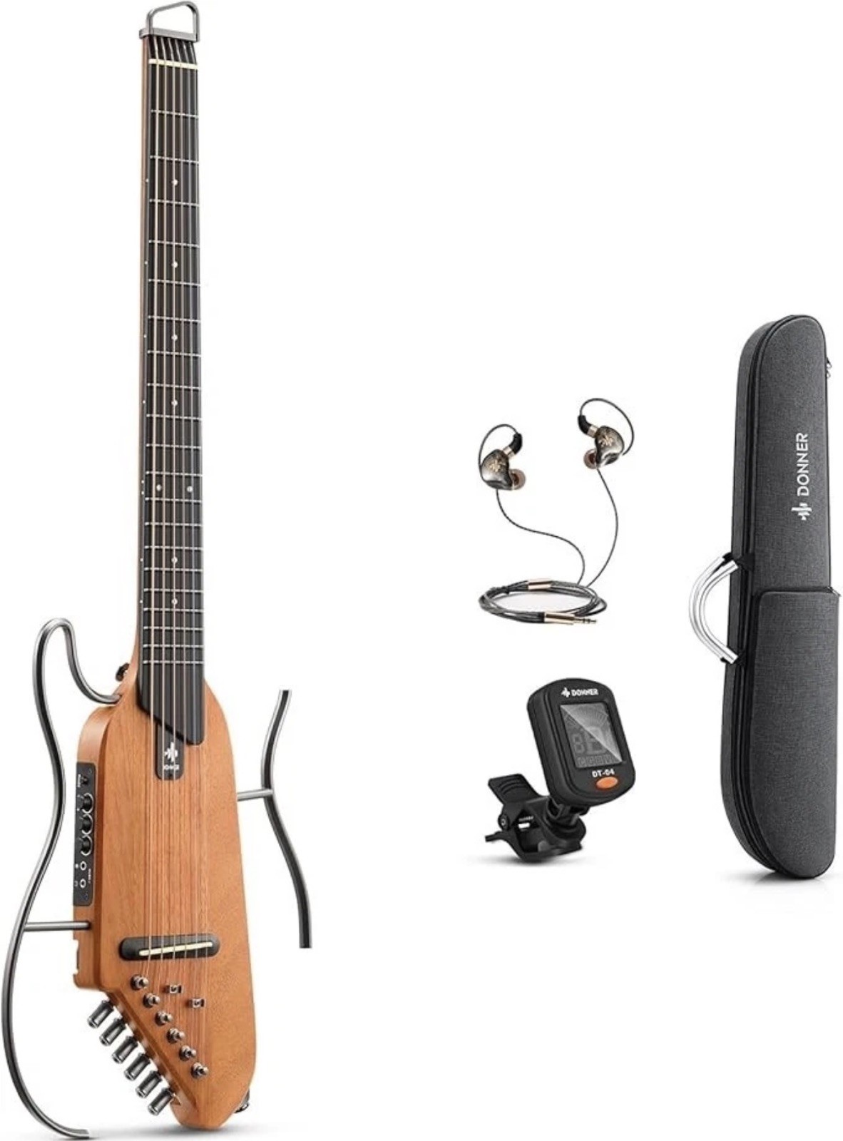 Donner HUSH-I Travel Acoustic Electric Guitar Headless Pratice Perform