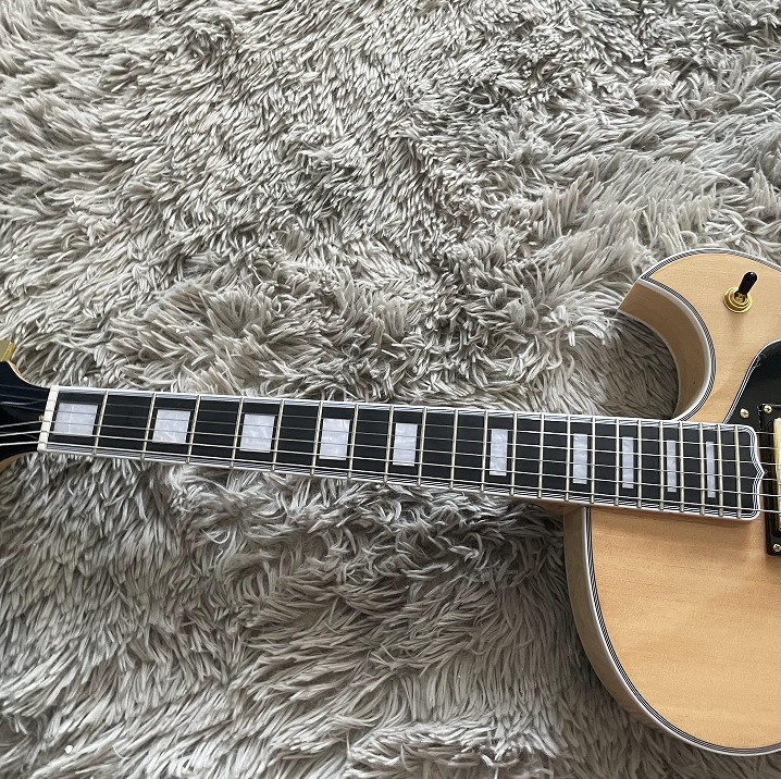 Custom Byrdland Electric Guitar Nature H-H Pickups Jazz 596mm Gold Hardware