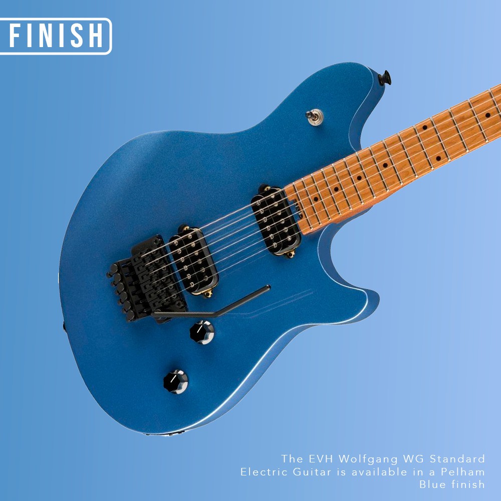 EVH Wolfgang WG Standard 6 String Right Handed Pelham Blue Electric Guitar