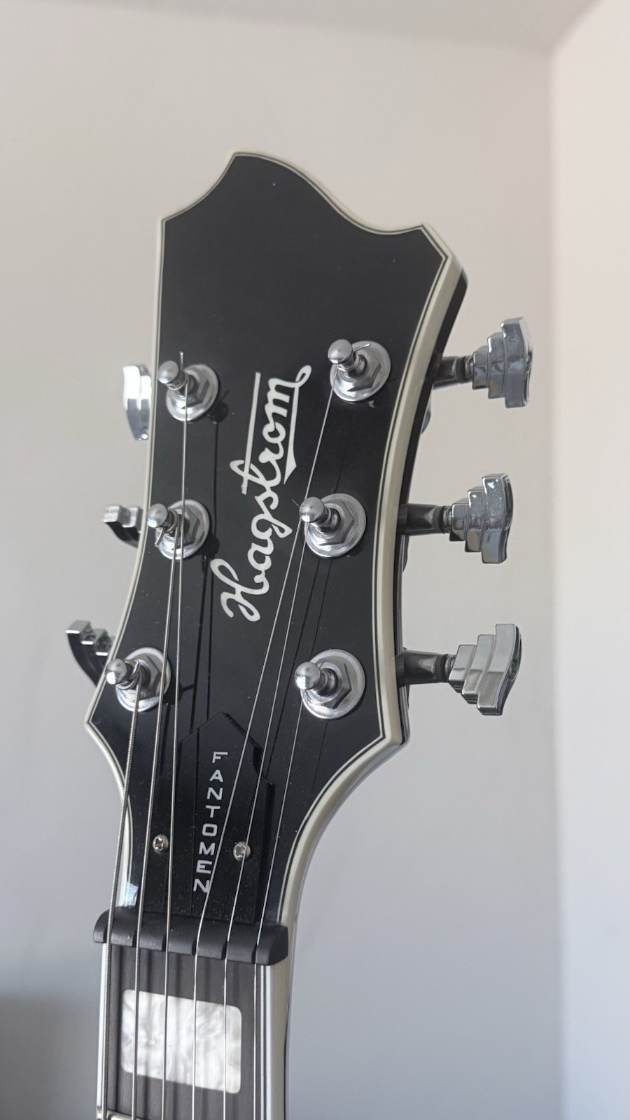 GHOST Hagstrom Fantomen Black Electric Guitar with Soft Case Excellent Condition