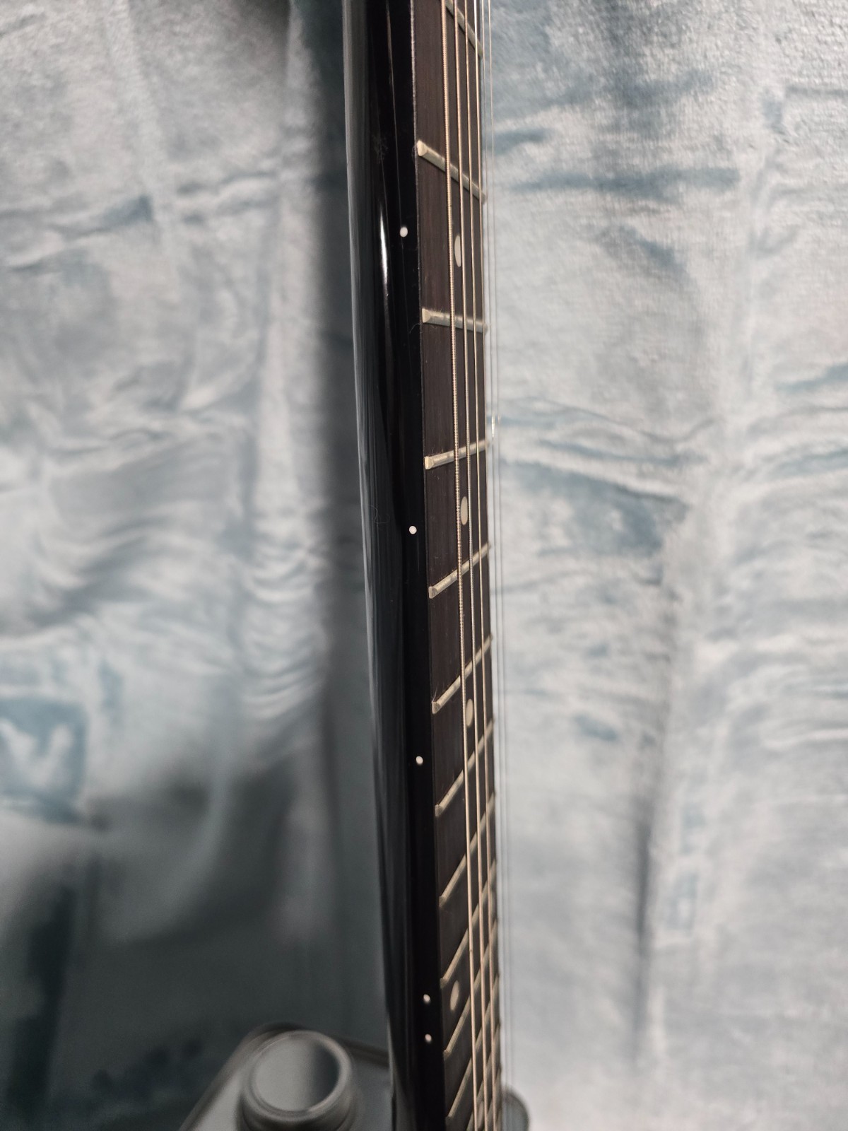 Custom White Lightning Moonshine Theme Electric Guitar Black Local Pickup