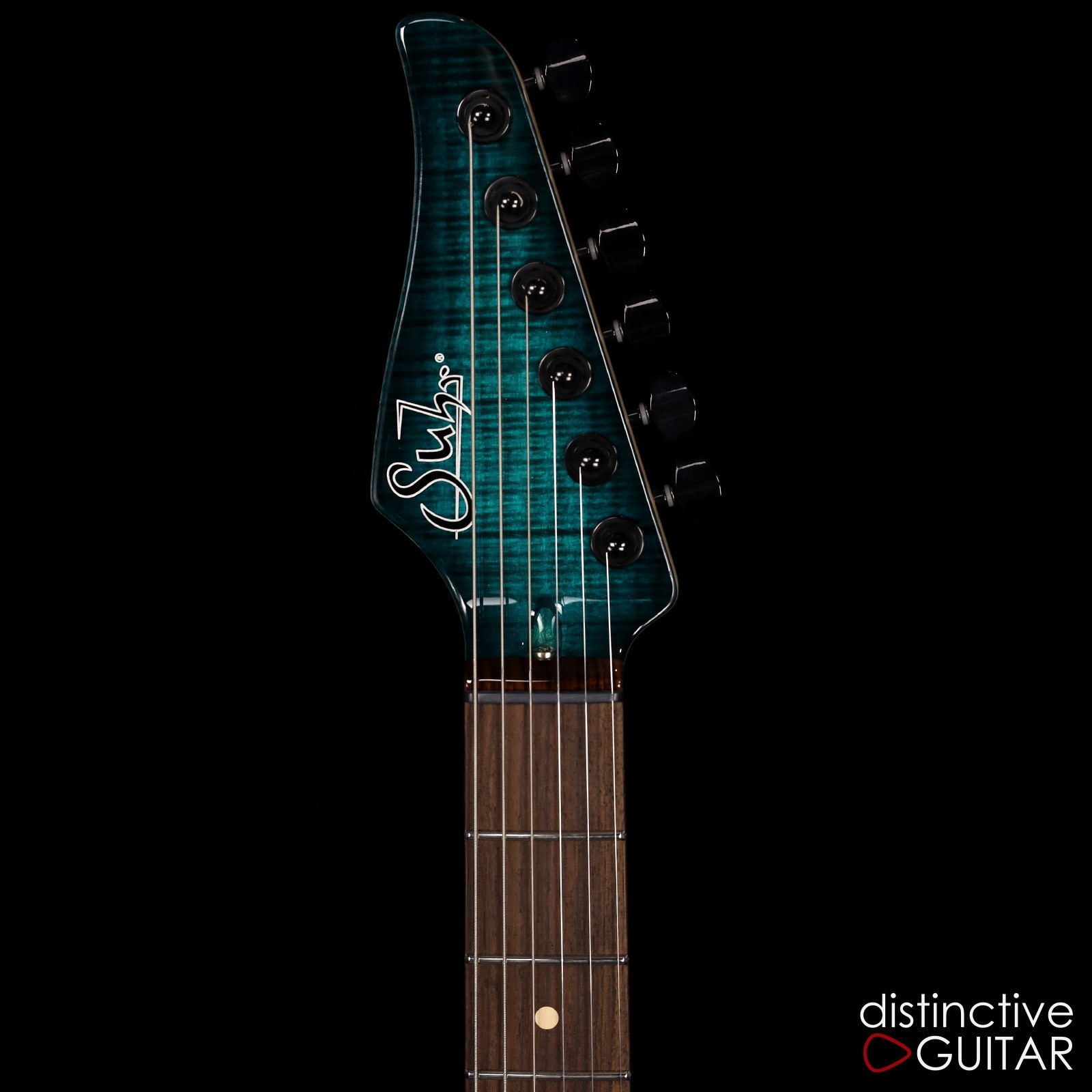 SUHR MODERN T CUSTOM T STYLE TRANS TEAL BURST 2 PICKUPS 5 WAY FLAME TOP