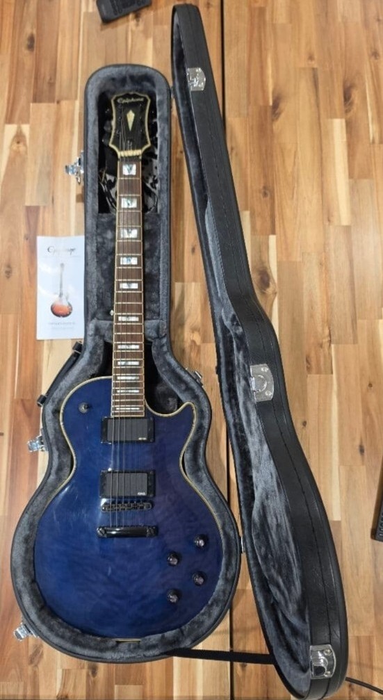 Epiphone Prophecy Plus Ex Blue Hard Case W/Les Paul Safe delivery from Japan