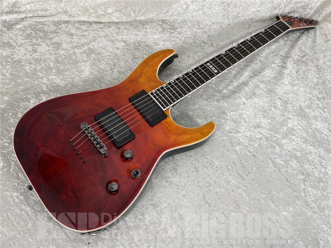 E-II Horizon NT-II Electric Guitar Tiger Eye Amber Fade Quilted Maple Ebony Fing
