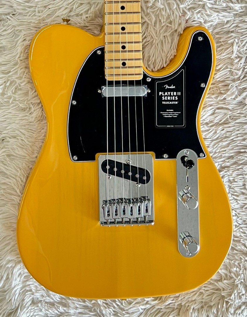 Fender Player II Telecaster guitar, Maple Fingerboard, Butterscotch Blonde -MIM