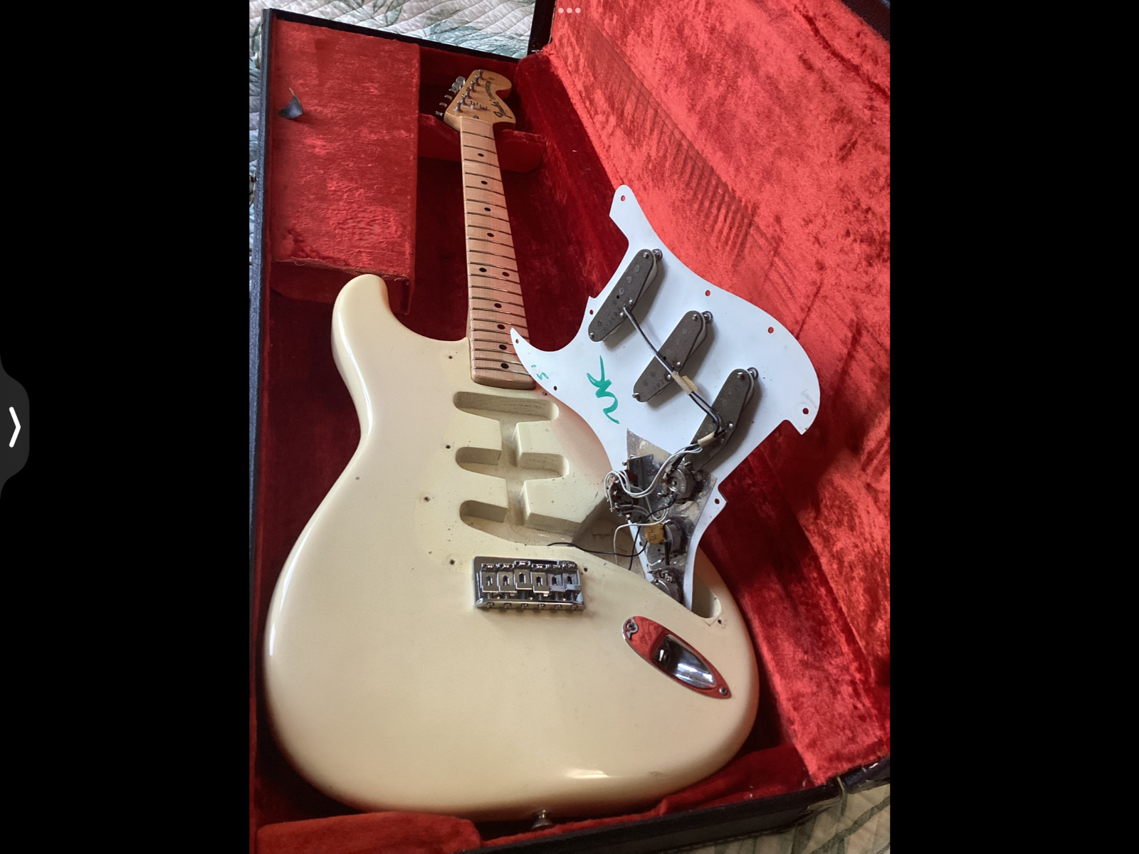 FENDER STRATOCASTER 1974-75 WHITE SUPER CLEAN ALL ORIGINAL EXAMPLE