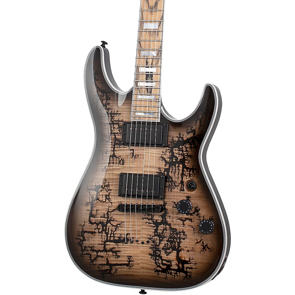 Schecter C1 ElectroResin Electric Guitar Natural with Black Burst