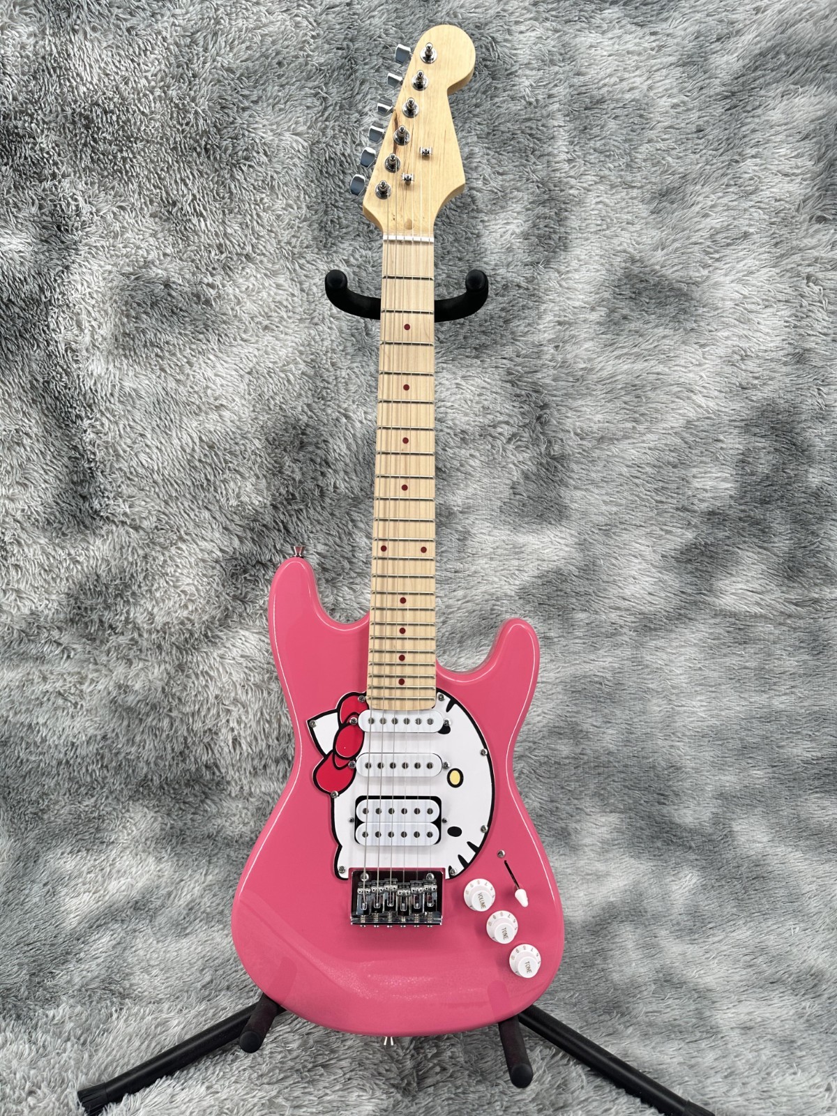 Ship US Hello Kitty 50th Anniversary ST Electric Guitar Pink Finish 3/4 size