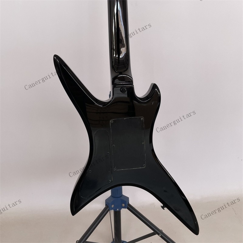 Solid Electric Guitar FR Bridge Stainless Rounded Fret Edge Black Free Shipping