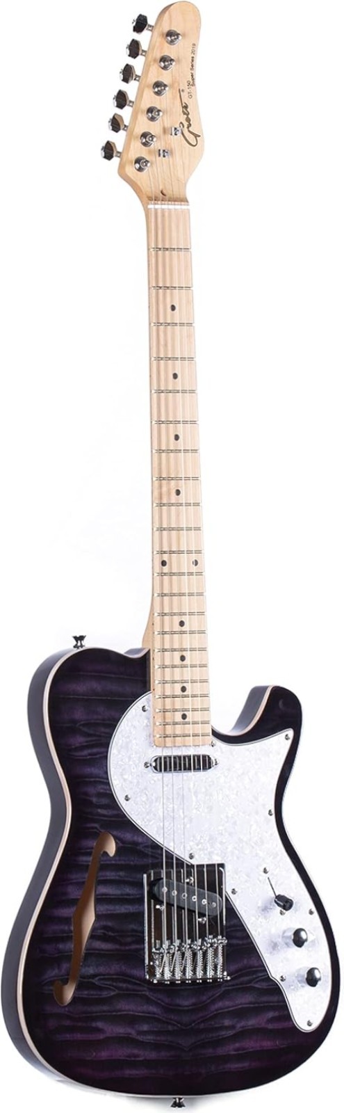 Tele Style Guitar with F-Hole and Chrome Hardware