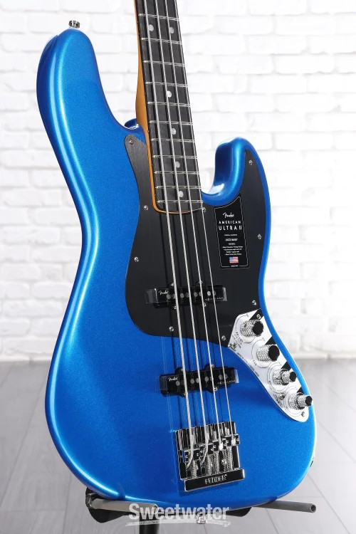Fender American Ultra II Jazz Bass – Noble Blue with Ebony Fingerboard