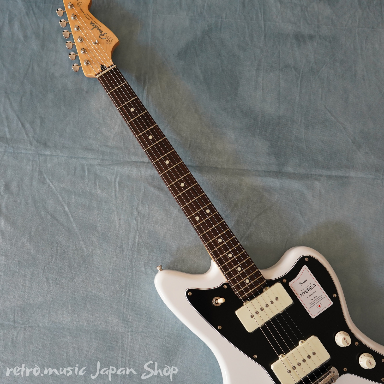 Fender Made in Japan Hybrid II Jazzmaster Rosewood Arctic White Electric Guitar
