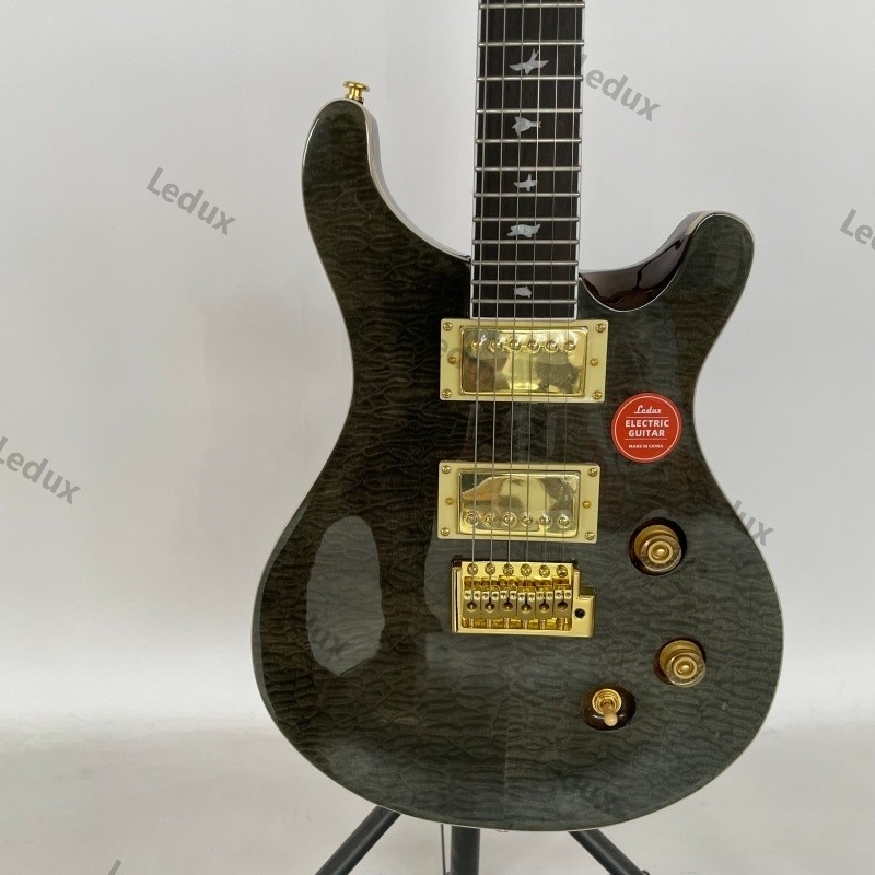 Santana Custom Solid Body Electric Guitar Bone Nut Stainless Rounded Fret Gold