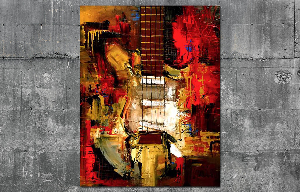 Stratocaster Custom Shop – ART – Modern Made to Order Painting by SLazo – 30×40