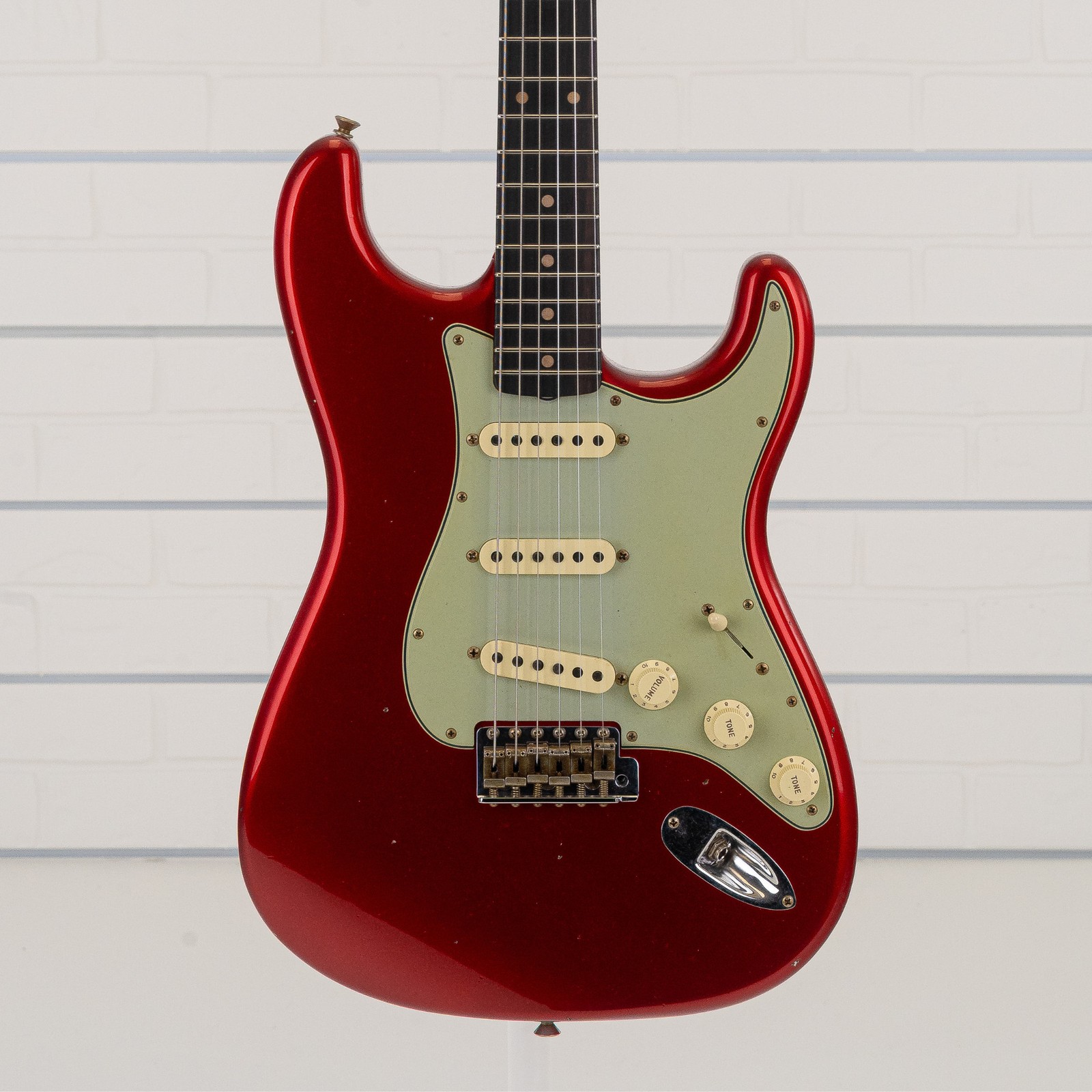 Fender Custom Shop 1960 Strat JR Electric Guitar, Rosewood, Aged Candy Apple Red