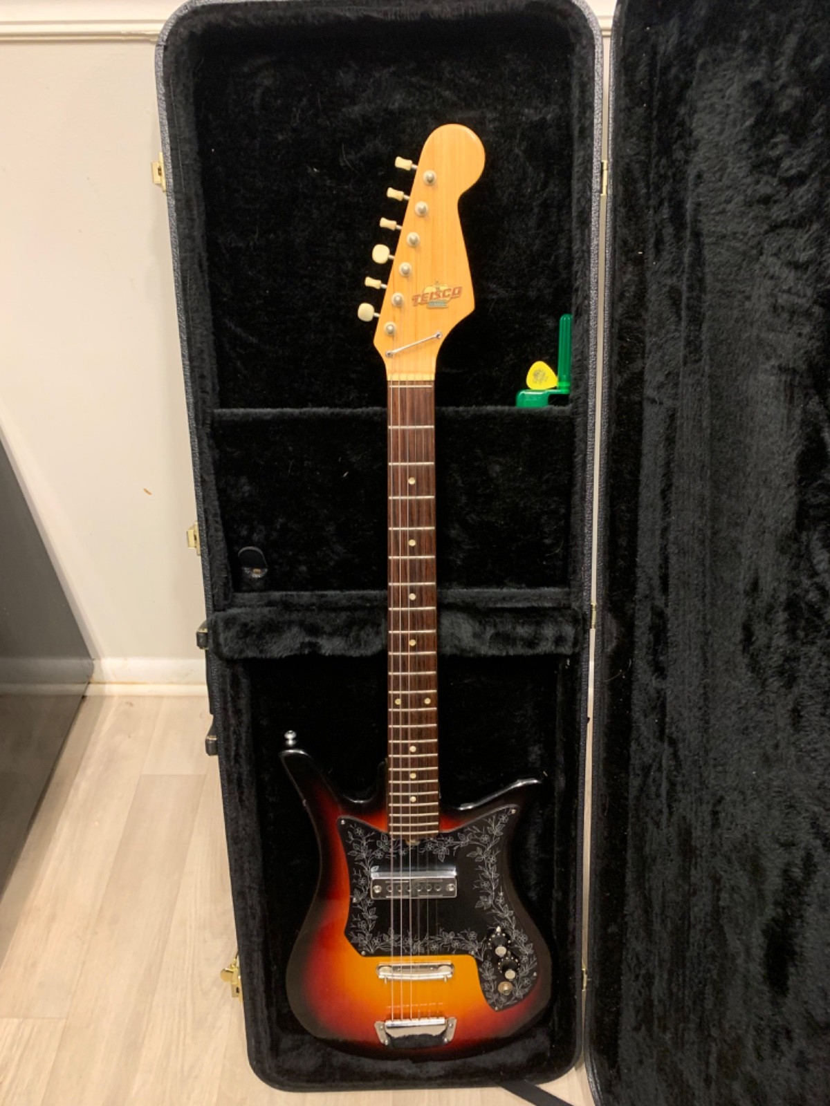 Teisco 1960s Vintage Electric Guitar Made In Japan With Case