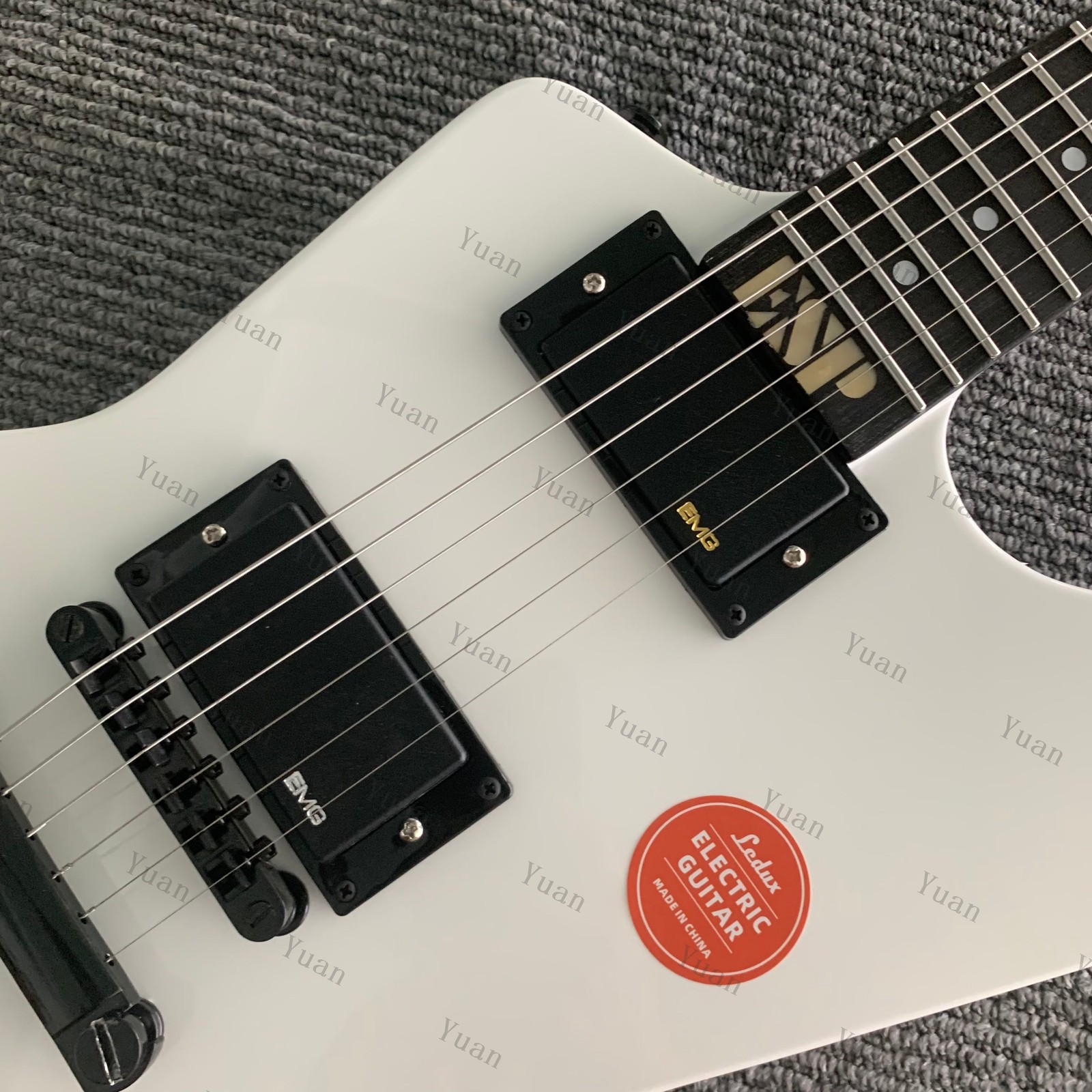 Custom EX Solid BodyElectric Guitar Stainless Rounded Fret Edge HH Pickups
