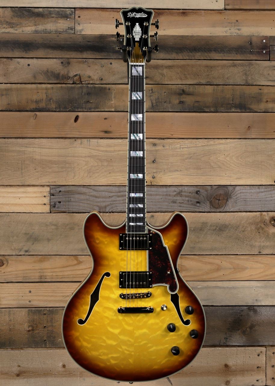 D’Angelico Excel DC XT Hollowbody Guitar Iced Tea Burst w/ Case