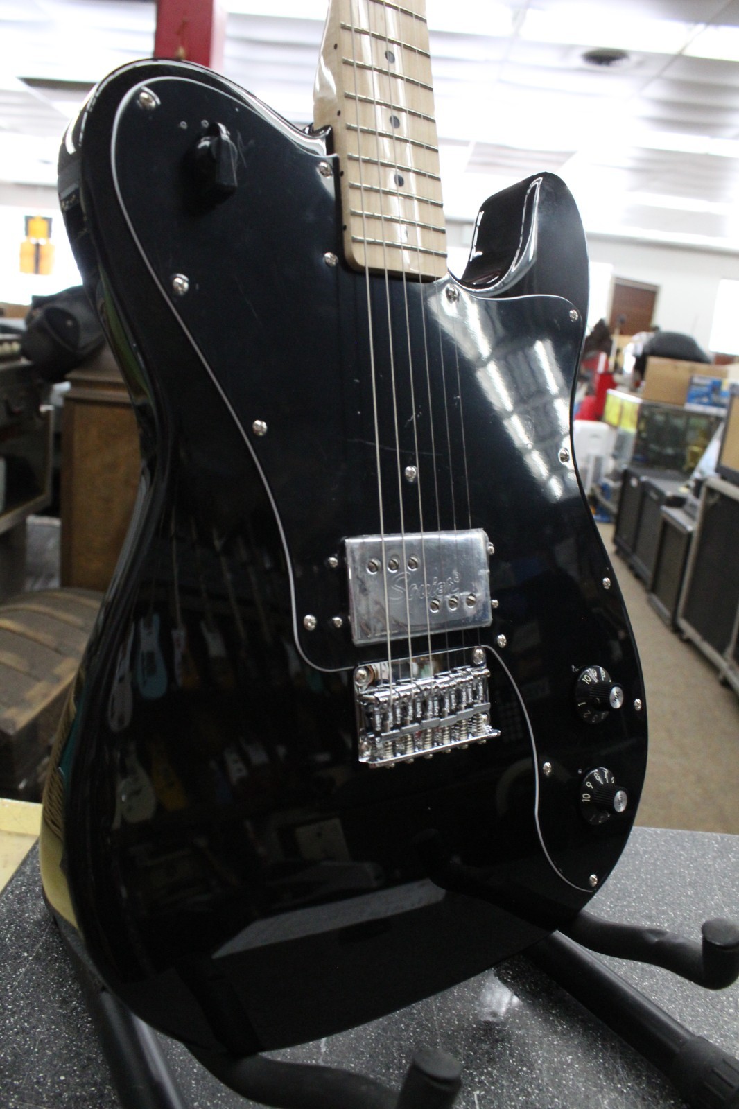 Refurbished Squier Paranormal Esquire Deluxe Electric Guitar Metallic Black L@@K