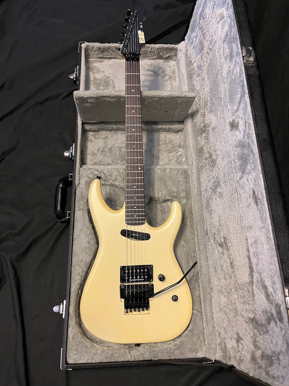 Rare 1991 Vintage ESP M-1 Guitar H/S in Pearl White W/Case Queensryche Vibe!