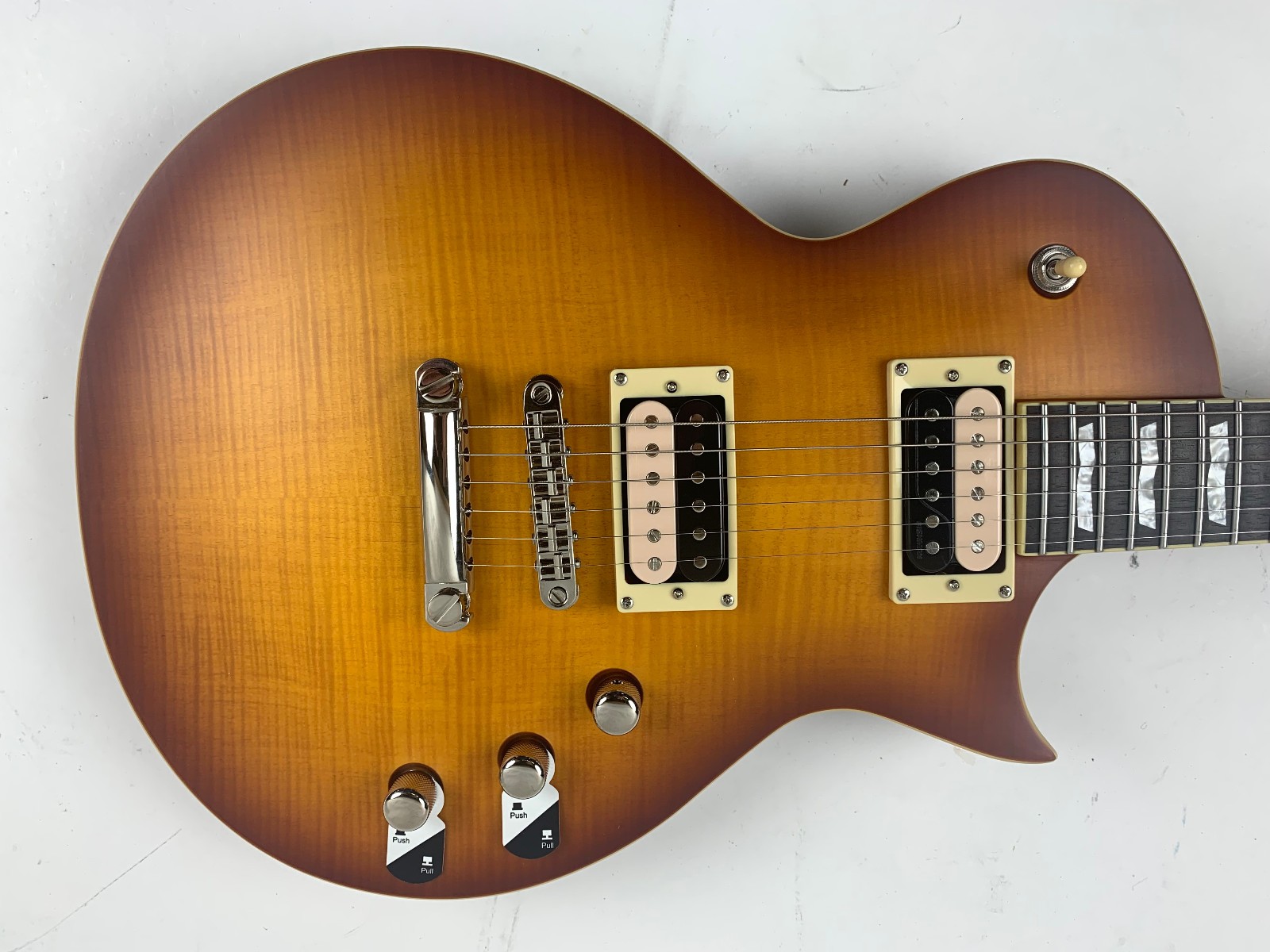 ESP LTD EC-1000T Fluence Honey Burst Satin FM Electric Guitar + Free Gig Bag