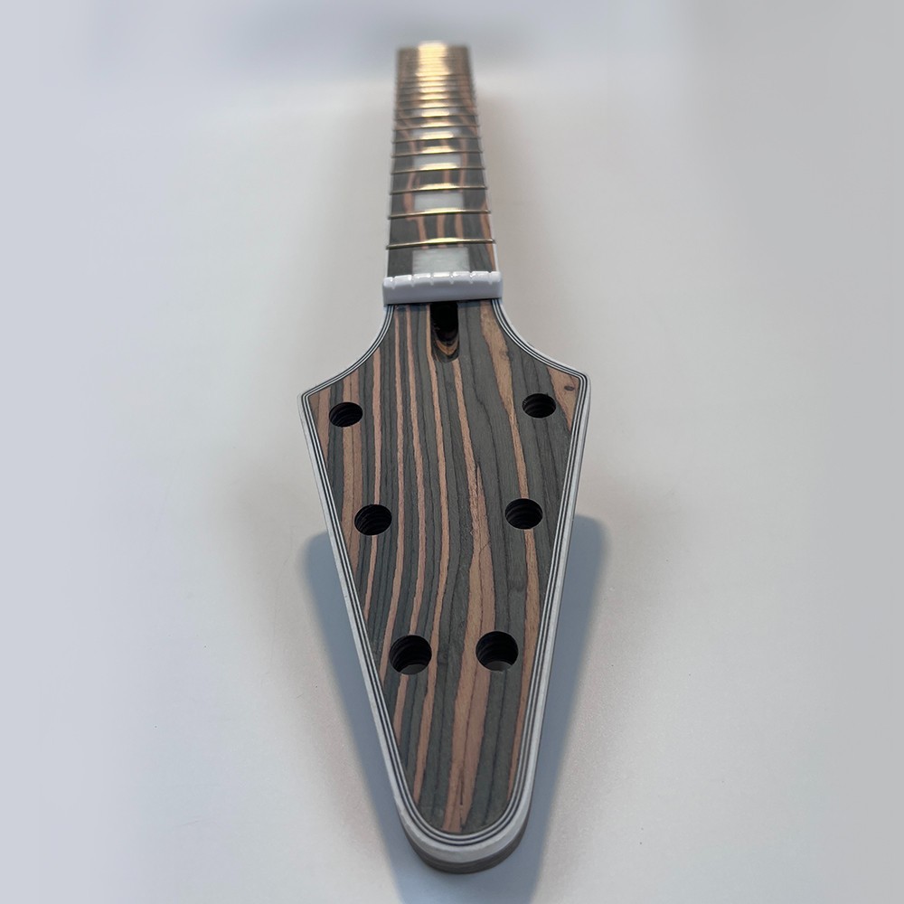 Unfinished DIY Electric Guitar Kits Set Neck Zebrawood 2V1T3W Free Ship