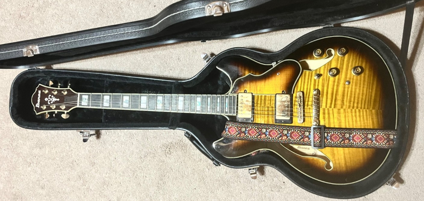 Ibanez Artstar AS153-AYS Semi-Hollow Electric Guitar – Antique Yellow Sunburst w