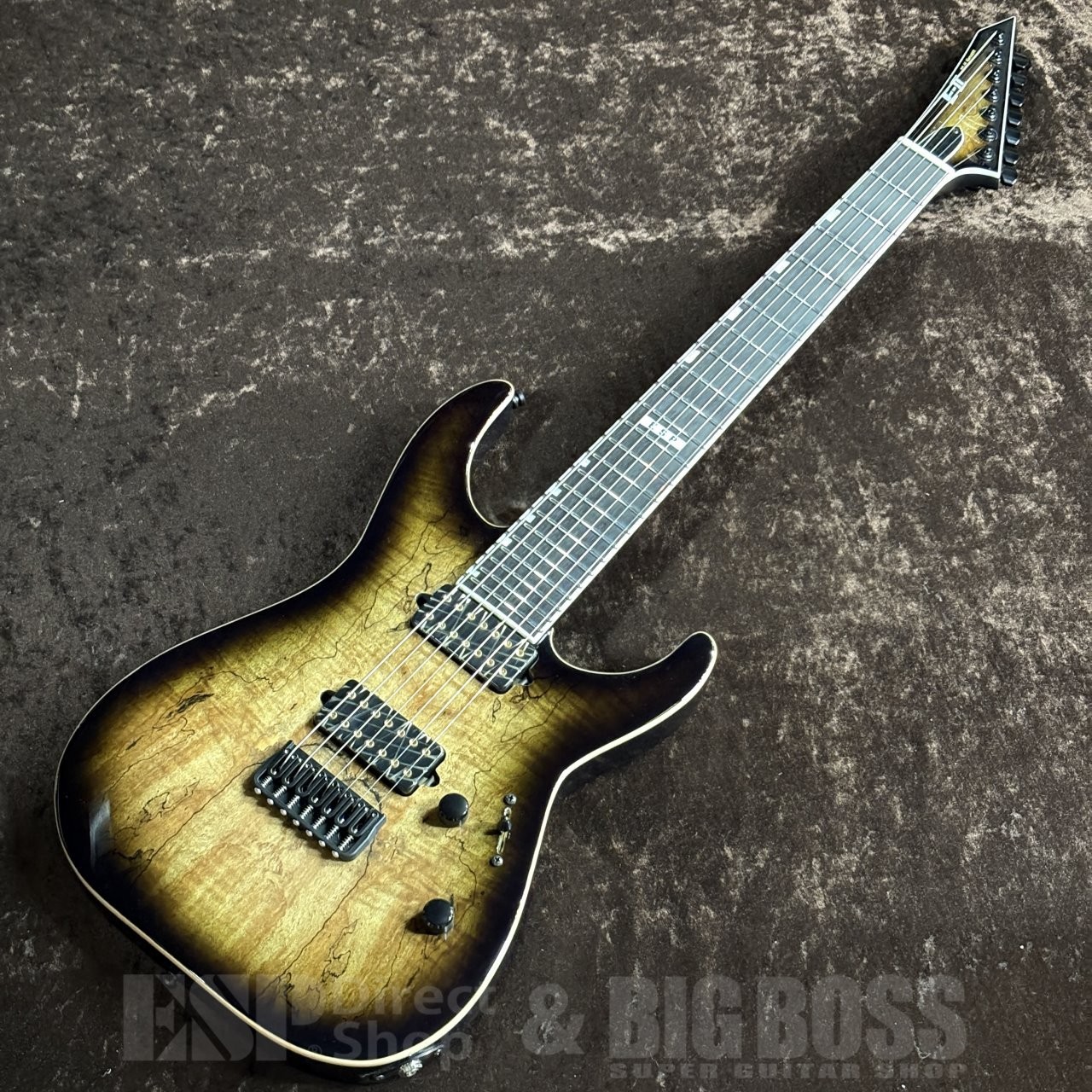 E-II M-II 7NT HS SM Electric Guitar Dark Brown Natural Burst