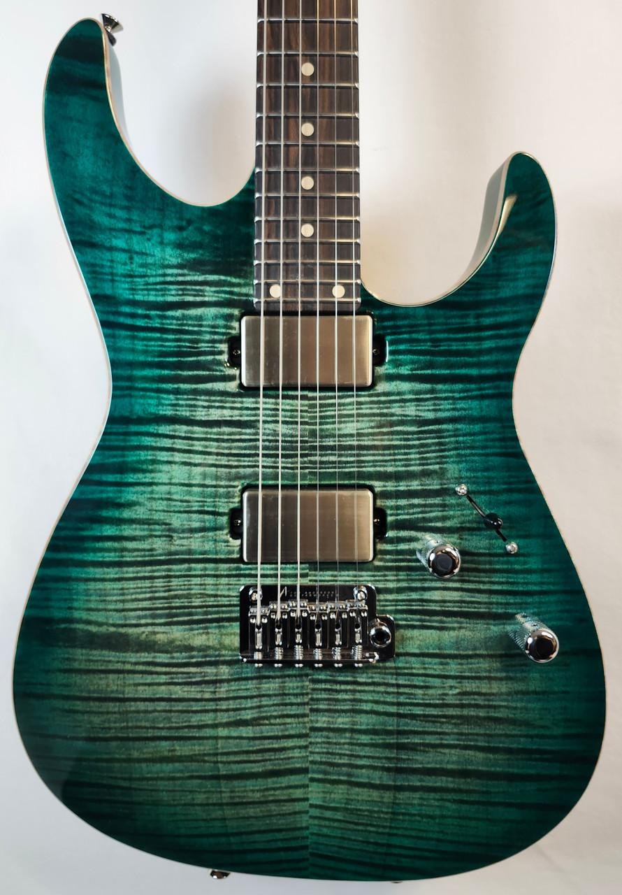 Tom Anderson Angel, Flame Maple Top, Ziricote FB, HC1/HC2+, Cajun Key Lime to Te