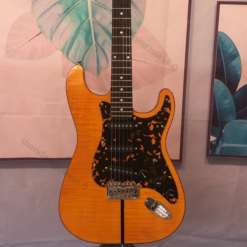 Electric Guitar Custom Binding Flame Maple Top SSS Basswood Body BEST OFFER