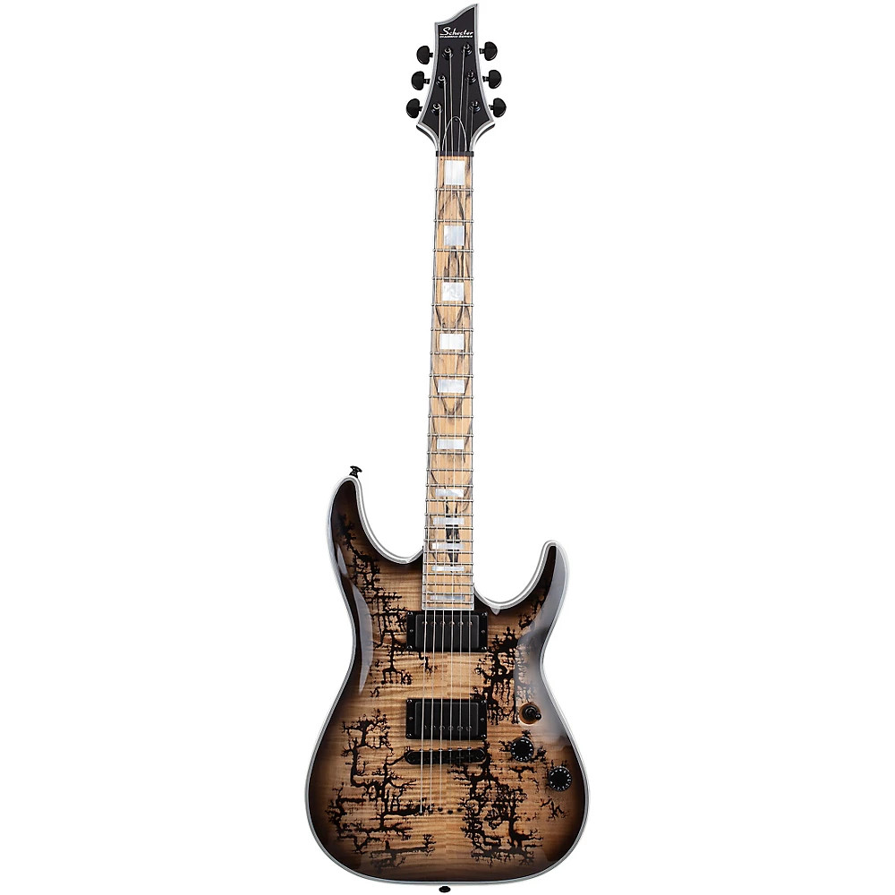 Schecter C1 ElectroResin Electric Guitar Natural with Black Burst