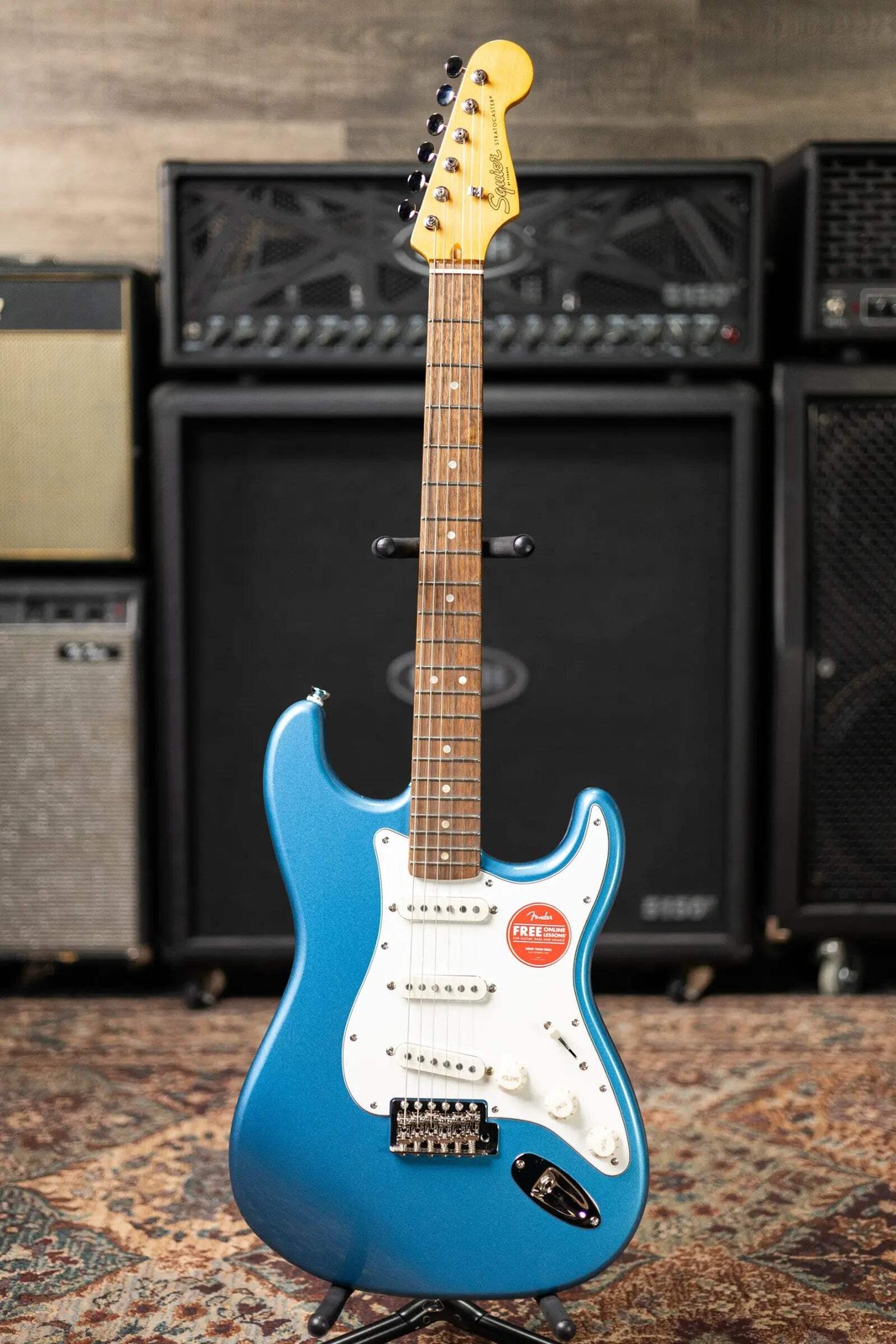 Squier Classic Vibe ’60s Stratocaster Electric Guitar – Lake Placid Blue