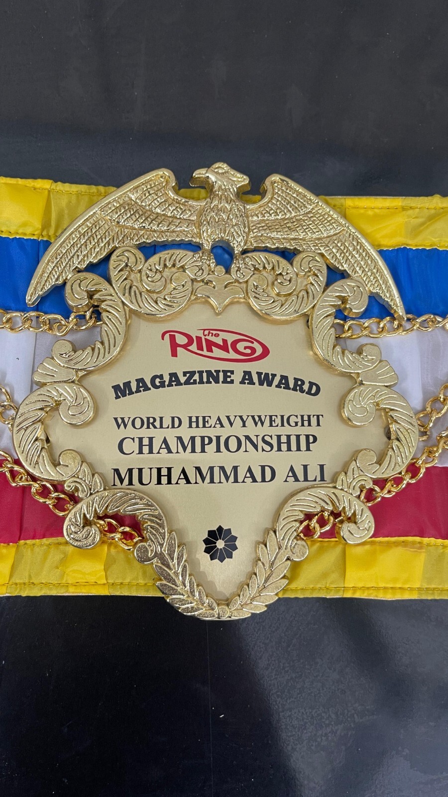 RING MAGAZINE MUHAMMAD ALI BOXING CHAMPIONSHIP BELT ADULT SIZE TITLE