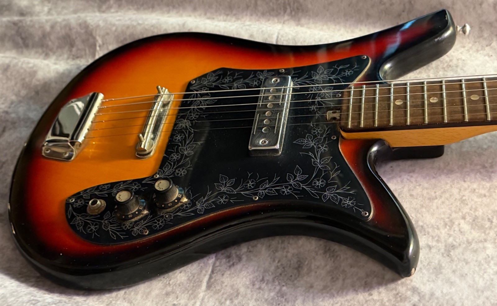 Vintage Teisco Del Ray ET-110 Tulip Electric Guitar Late 60’s See Video