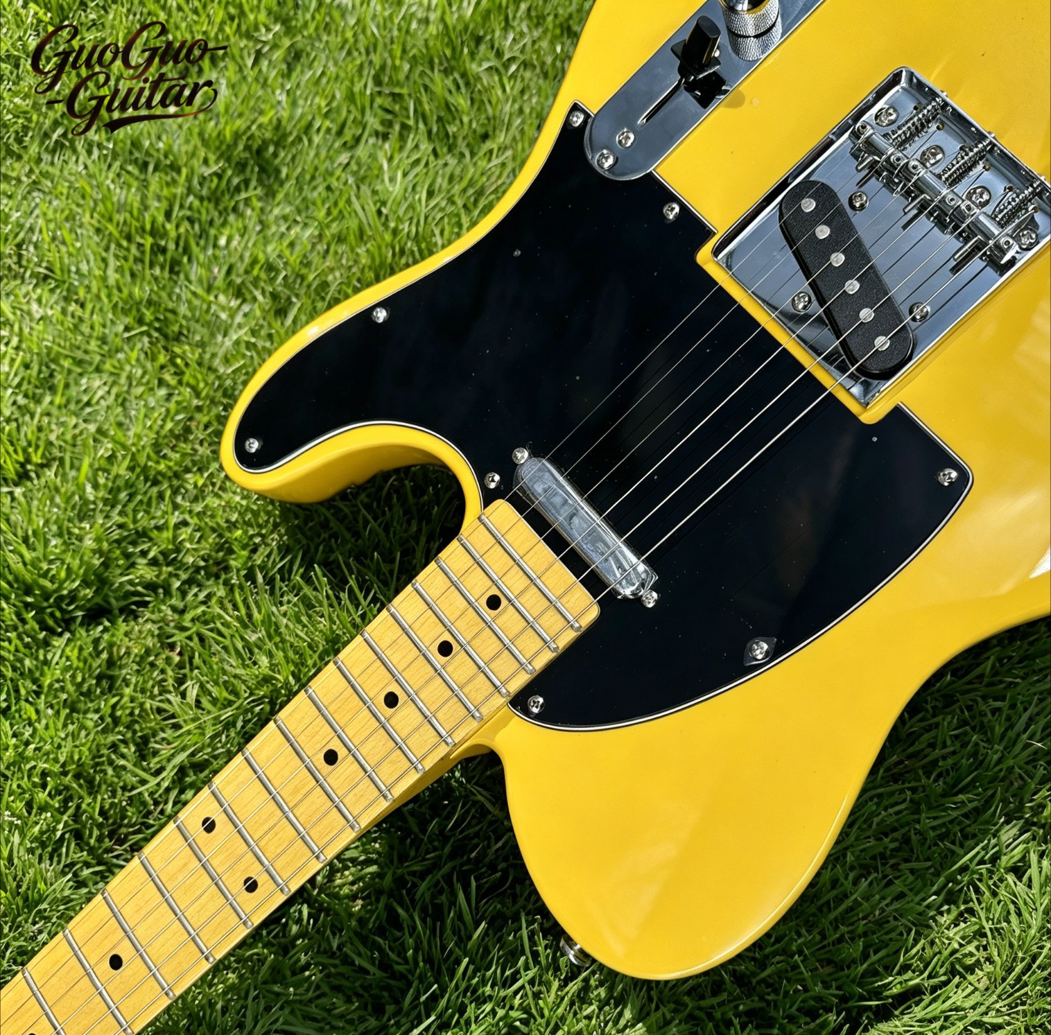 US Warehouse TL Style Electric Guitar Butterscotch Blonde Maple Neck SS Pickups