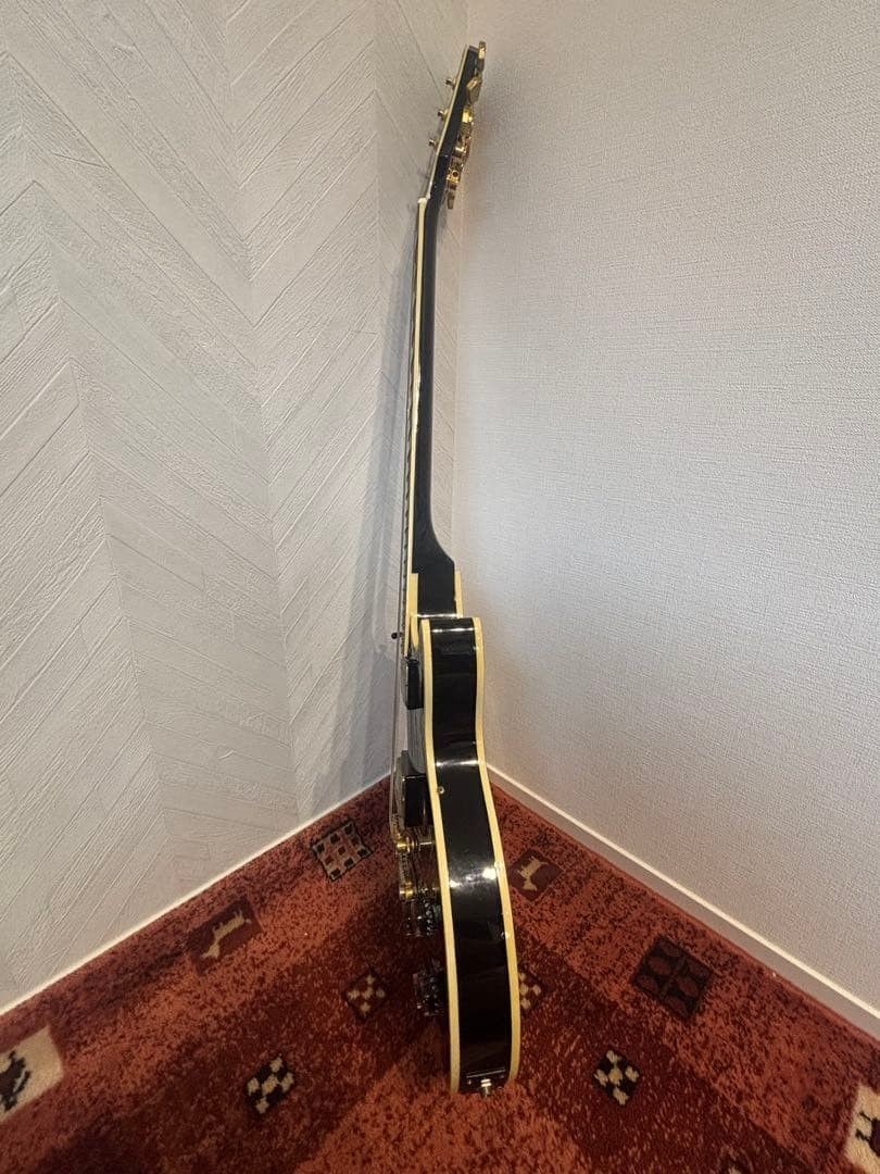 Epiphone Les Paul Custom Electric Guitar Black, Gold Parts, Block Inlay
