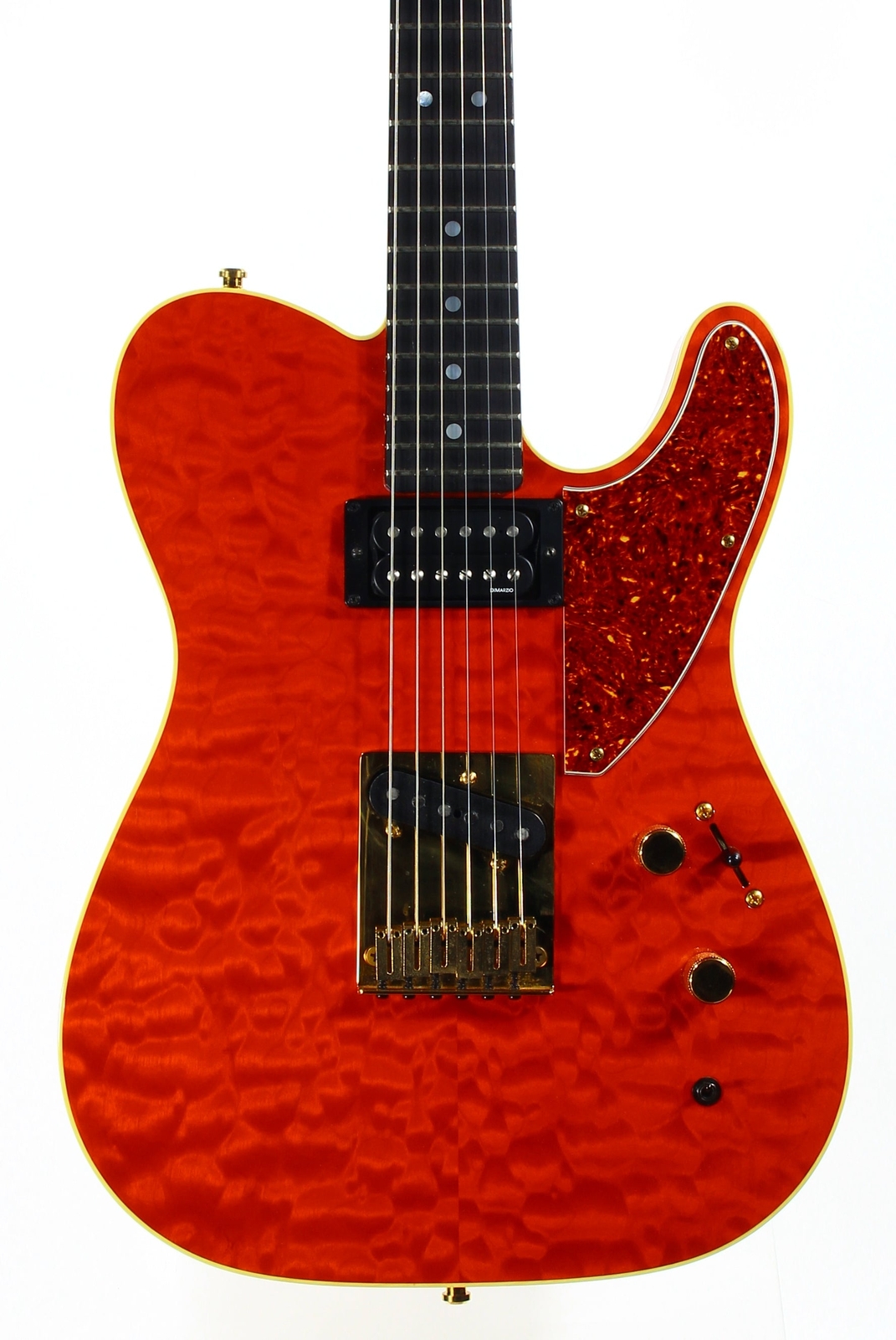 1992 Fender Custom Shop Set Neck Country Artist Telecaster QUILT Sunset Orange T