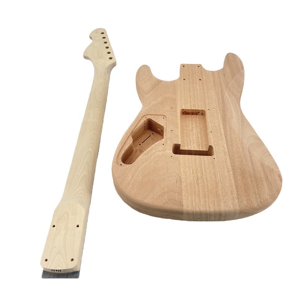 Electric Guitar Kit Mahogany DIY Guitar Kits with hardward Best Gift New