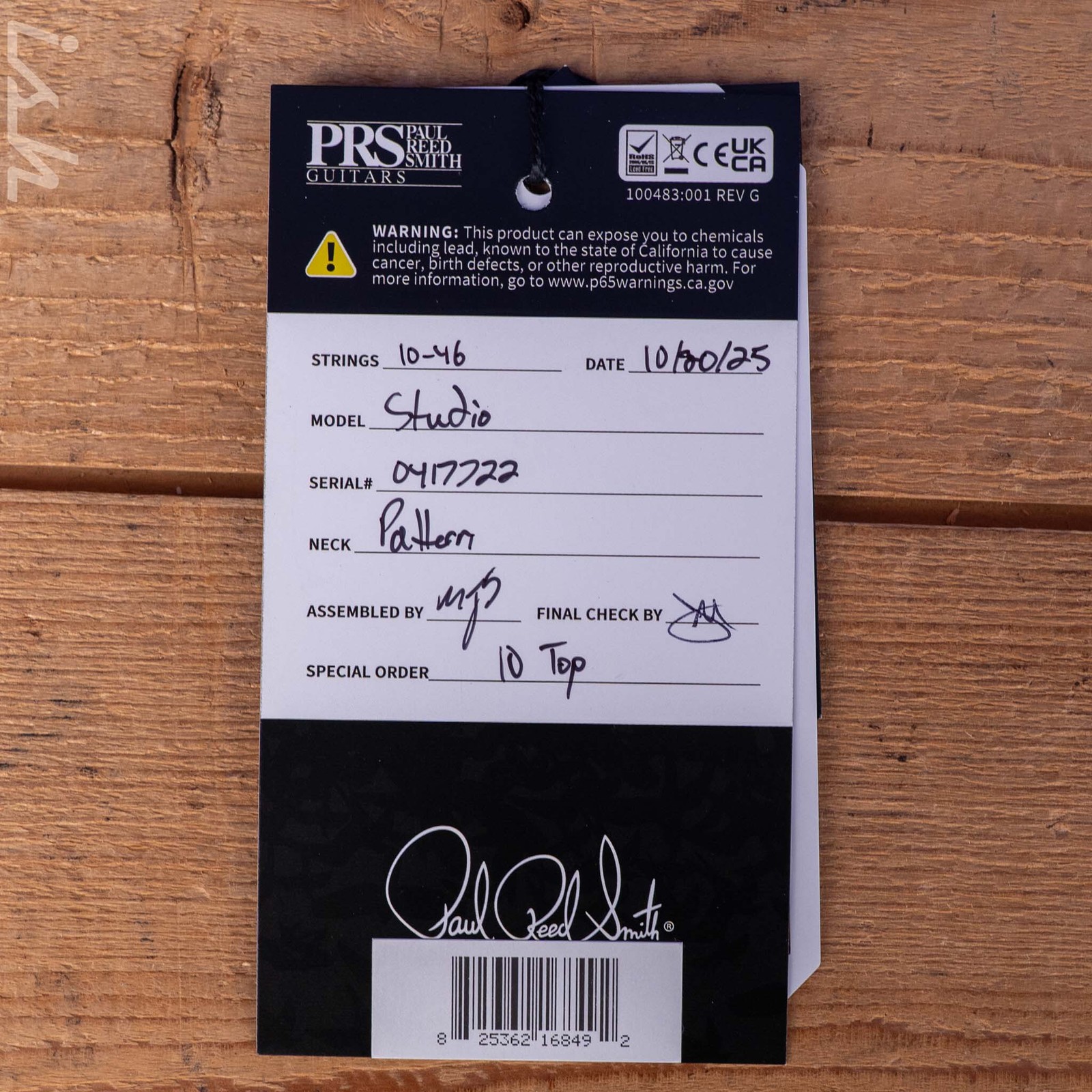 PRS Studio 10-Top Dark Cherry Sunburst